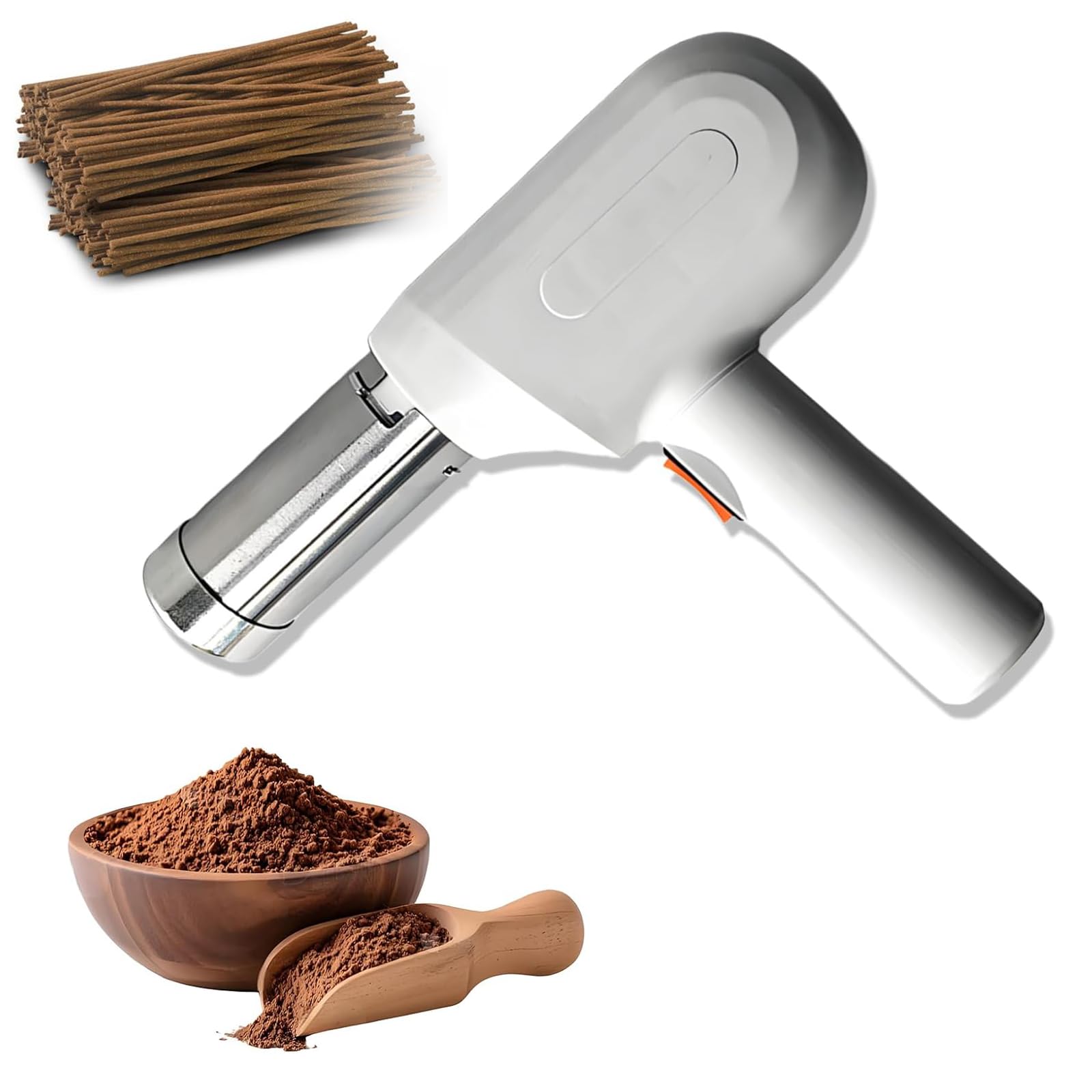 Extrudeuse électrique d'encens TYH en inox avec chargement USB-C et 3 moules interchangeables