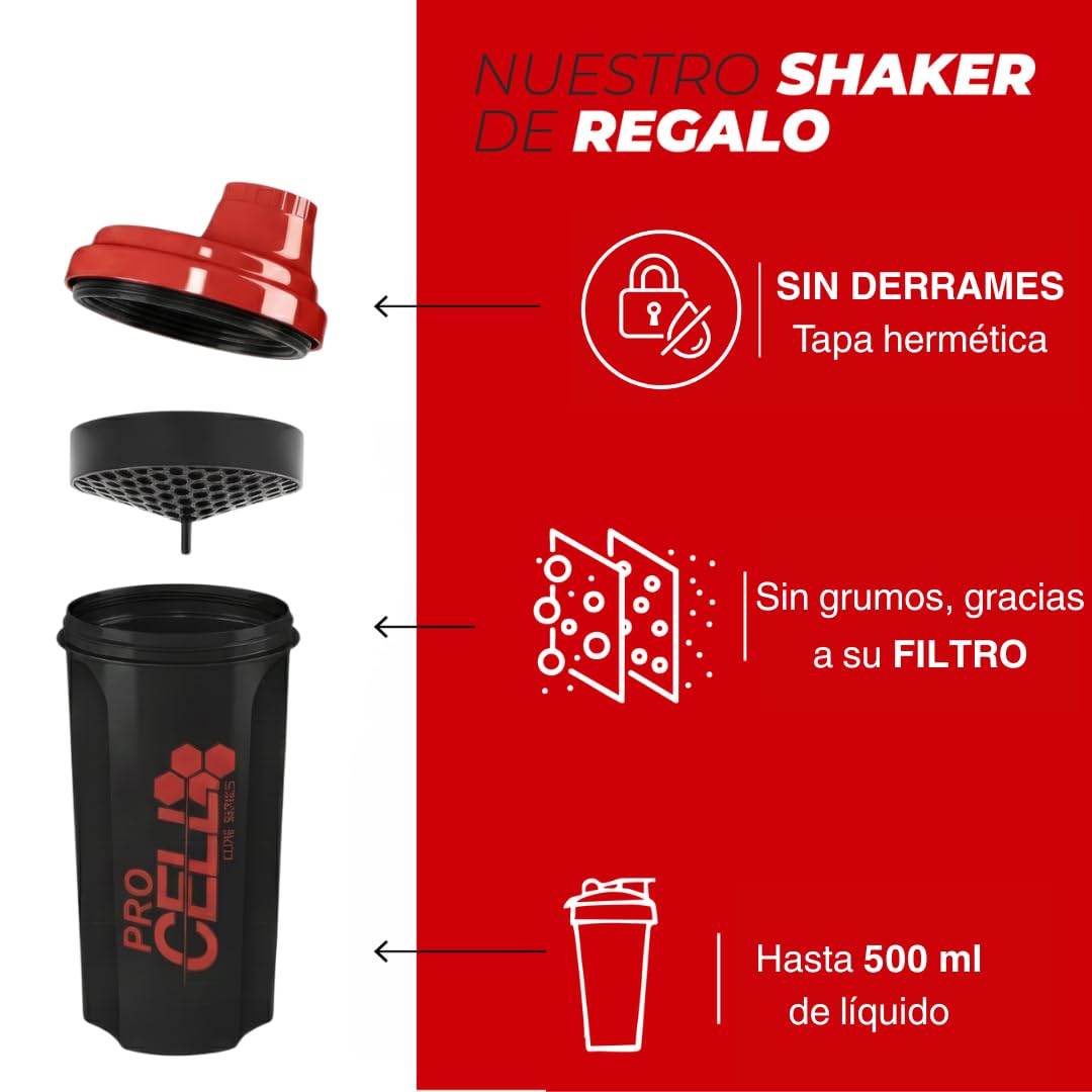 PACK Procell Proteinas Whey Advanced 2Kg (Choco Surprise) + Batido Monodosis + Shaker "REGALO" Proteina Whey concentrada Gana masa muscular, proteina en polvo Batidos de Proteina