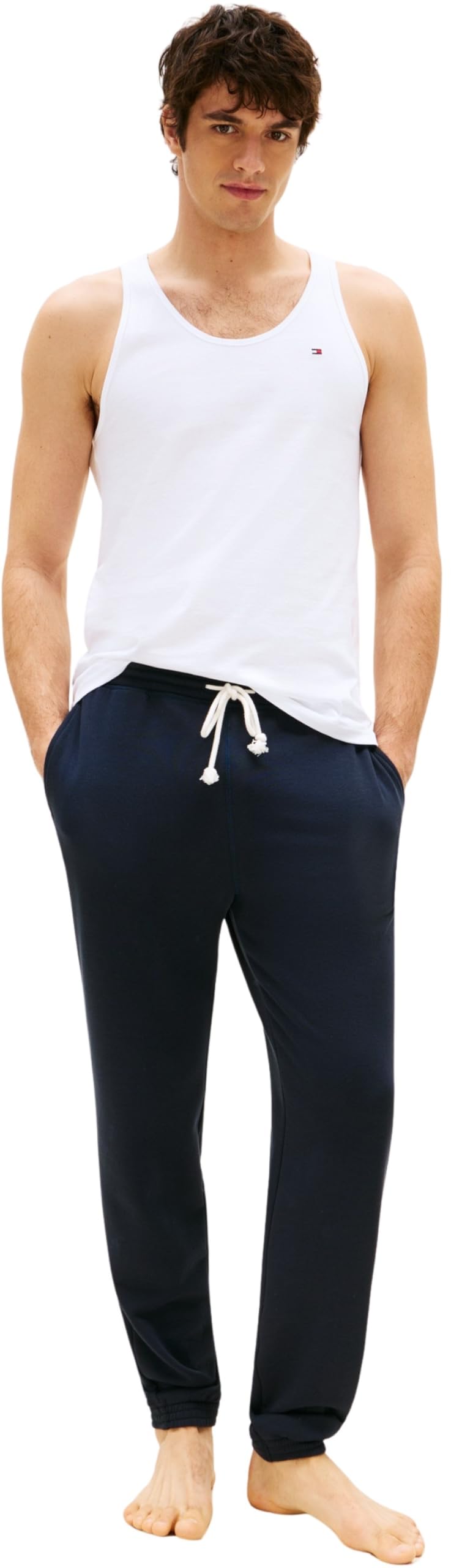 Tommy Hilfiger Męskie podkoszulki z okrągłym dekoltem, 3-pak, Biały (biały/biały/biały), L