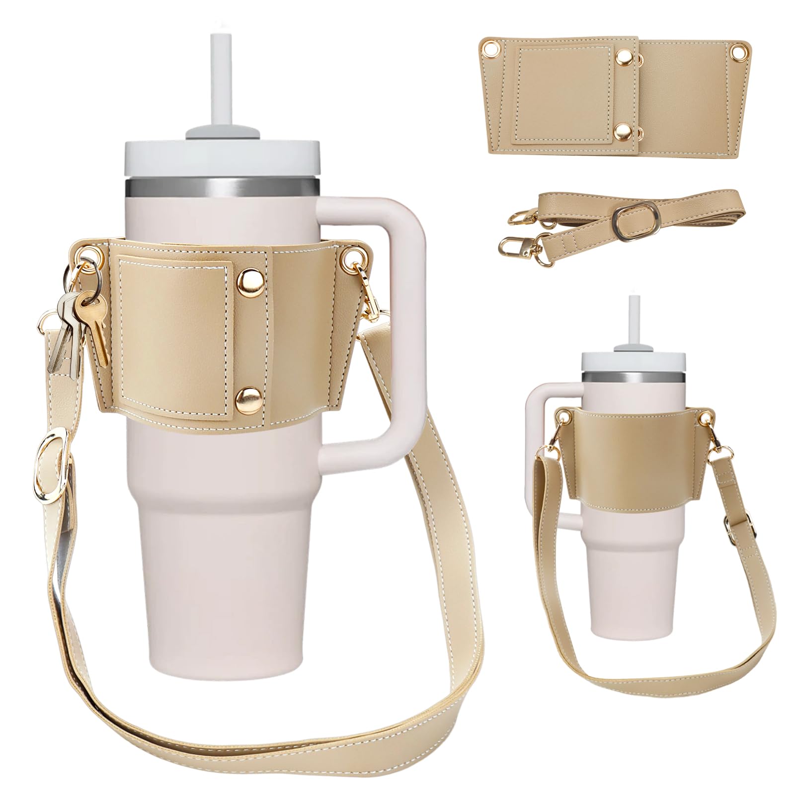 Sac Pour Stanley Cup, Housse Cuir PU Pochette Avec Porte-ID