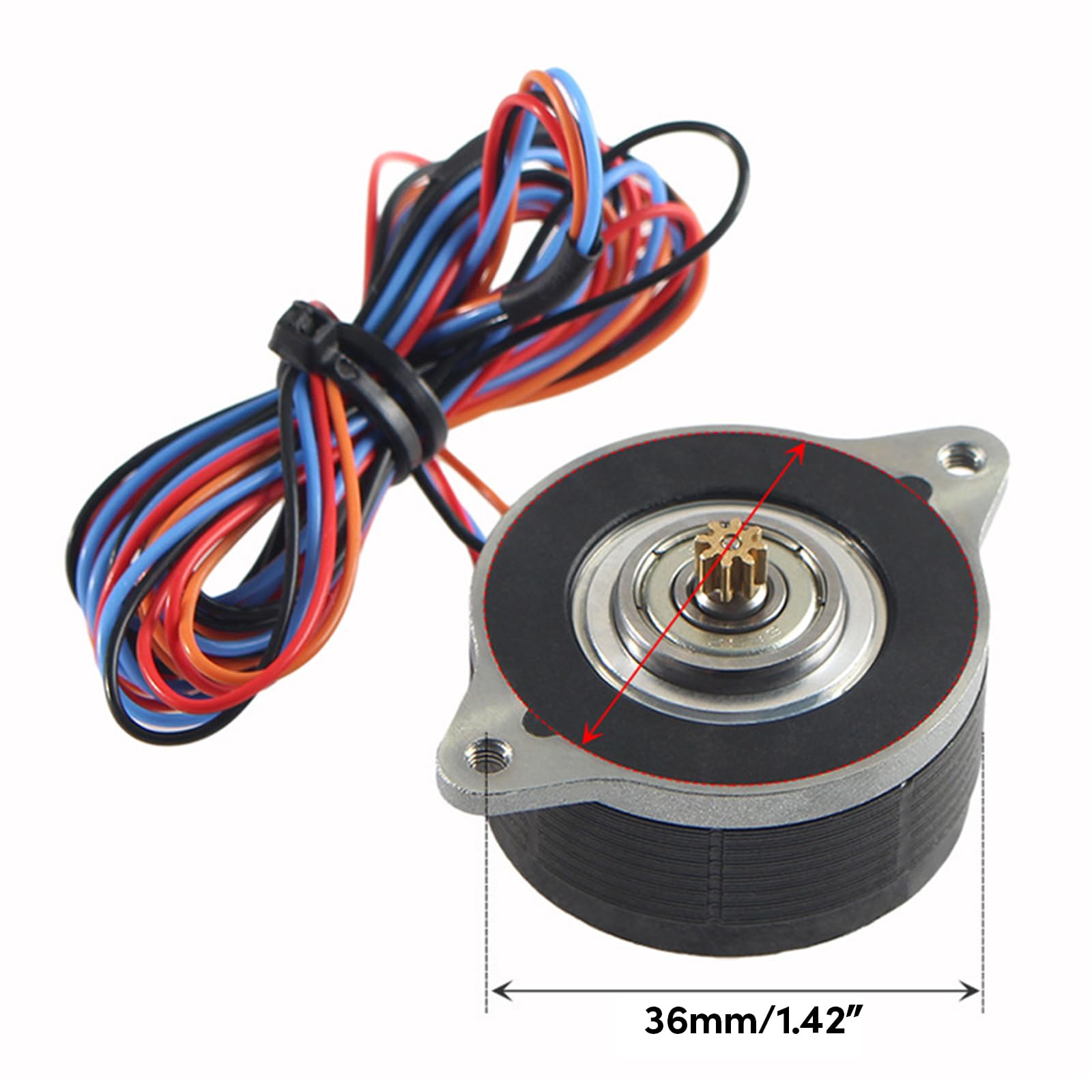 Piezas de impresora 3D Motor extrusor de motor de 36 mm 8 dientes LUNAS CSE14HRA1L410A para accesorios de impresora 3D 2.4 Resistencia a altas temperaturas