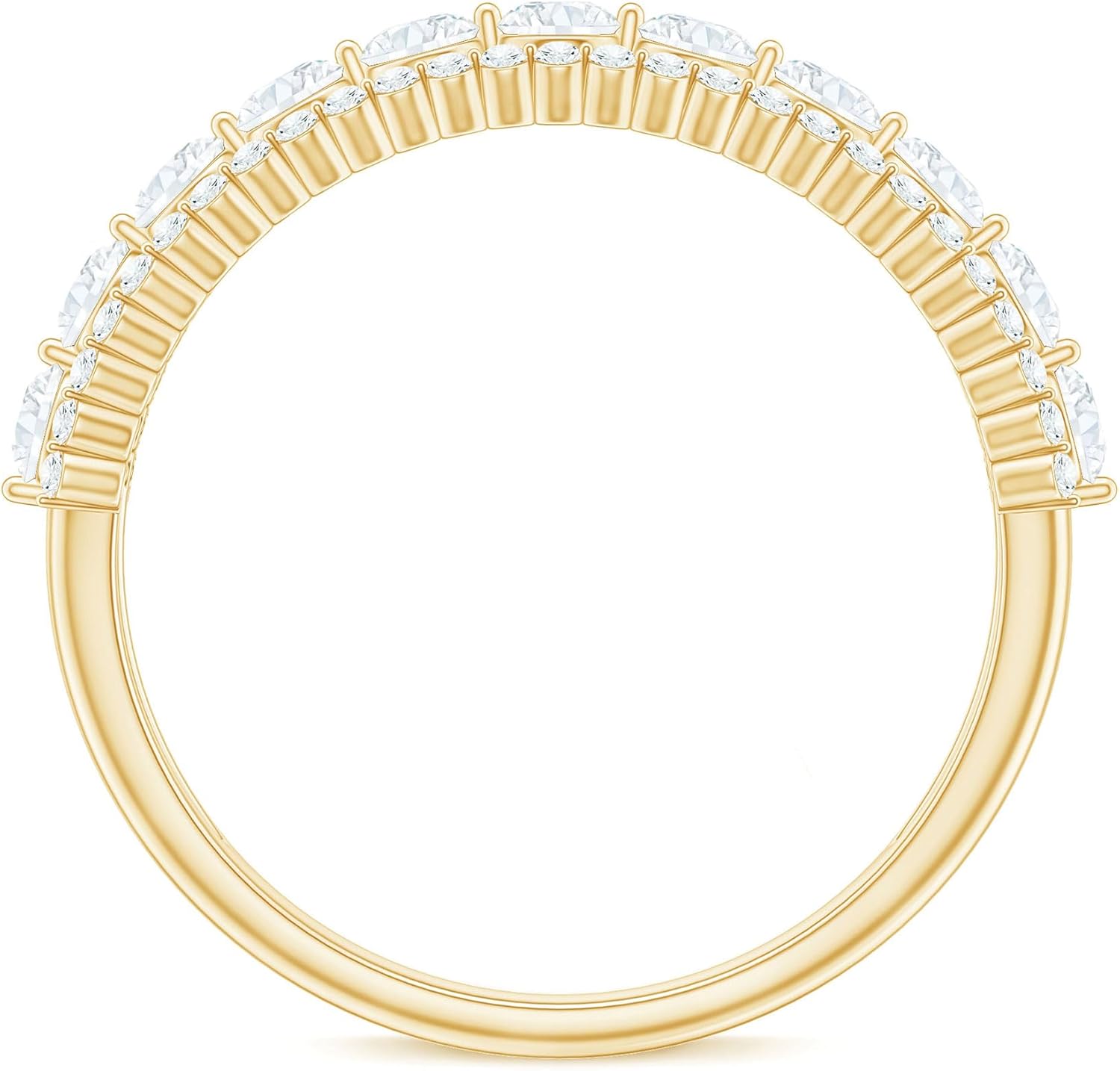 Certified Lab Grown Diamond Wedding Band, Ef-Vs Quality, Diamond Anniversary Ring For Women - Ready To Gift - Image 11