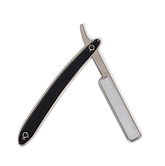 MD Straight Razor Lapel Pin (Black)