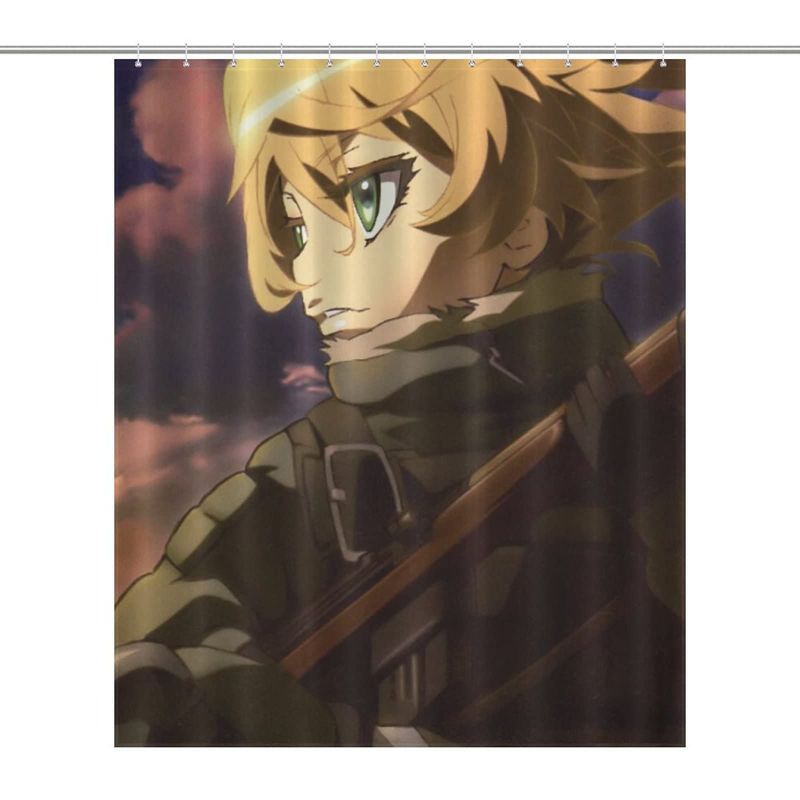Amazon｜幼女戦記 ターニャ・デグレチャフ バスカーテン シャワー