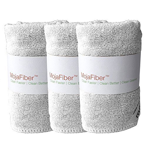 Plush MojaFiber Microfiber Face Cloth Ultra Dense 3 Pk 12”x12