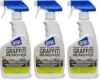 45406-3PK 16-Ounce Paint Scuff and Graffiti Remover Easily Removes Paint Scuffs, Spray Paint, Acrylic from Multiple Surfaces Vehicles, Brick, Boats, Concrete, Pack of 3 , white