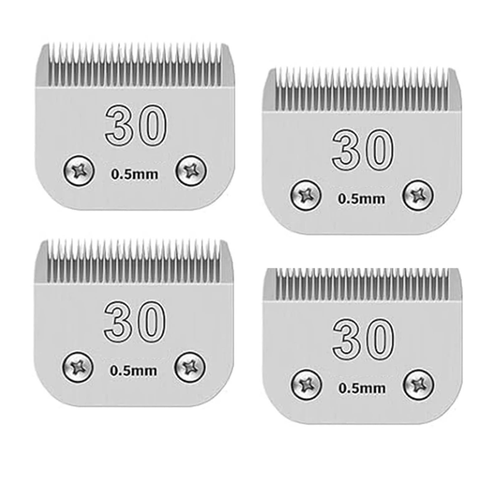 Cuchilla Cortapelos Desmontable For Peluquería Canina No 30, Compatible Con Oster, Animales A5, Longitud De Corte 0, 5mm, 1, 50 Pulgadas(4pcs)