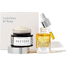 Naked &amp; Thriving The Advanced Anti-Aging Duo: For fewer visible wrinkles | Restore Ultra-Rich Night Cream (50 mL) + Prevent Anti-Aging Face Oil (35 mL)