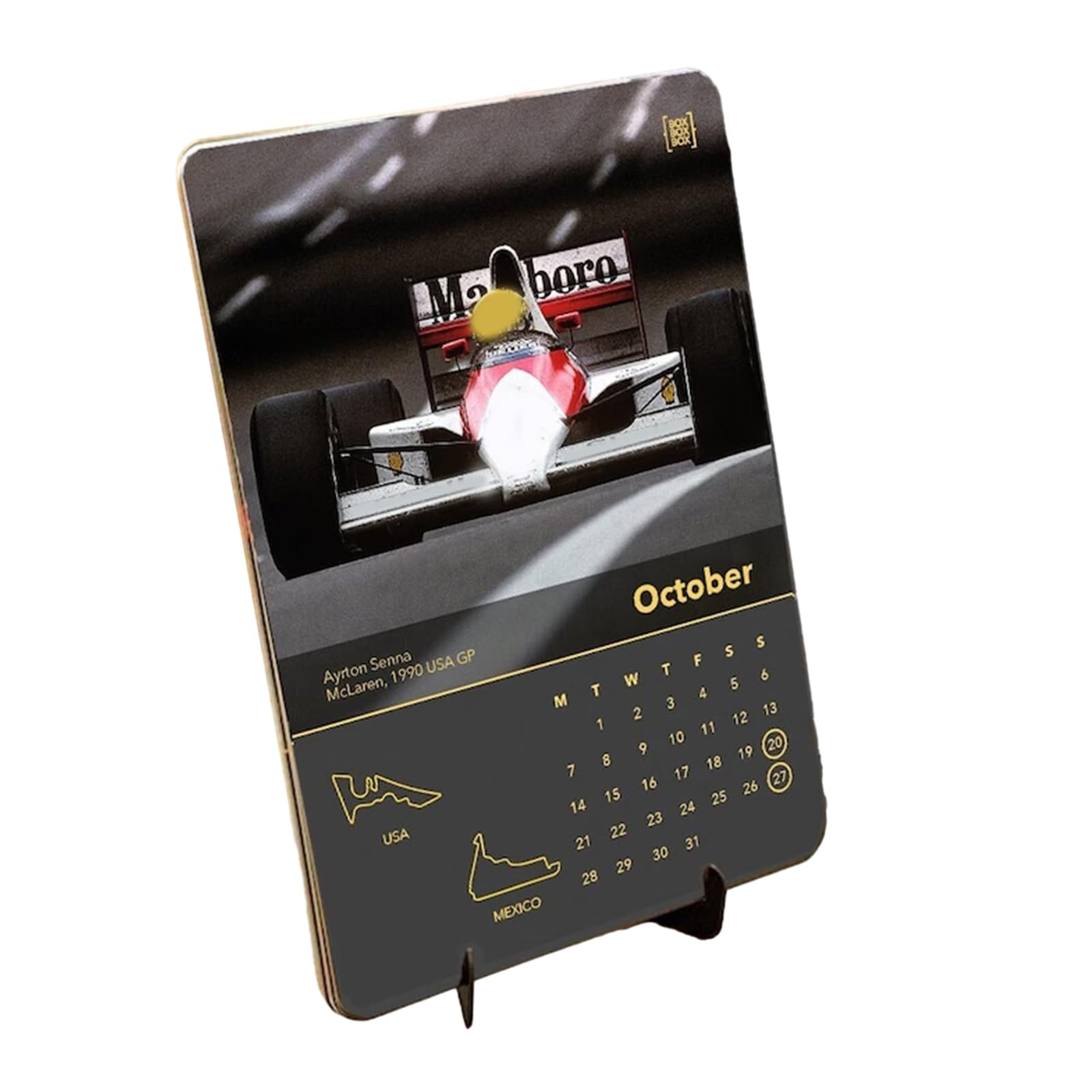 LIANXUE Car Calendar 2024 Formula Race Car Calendar Wall Calendar Portable Decorative Table Desk Calendar for Car Fan Gifts