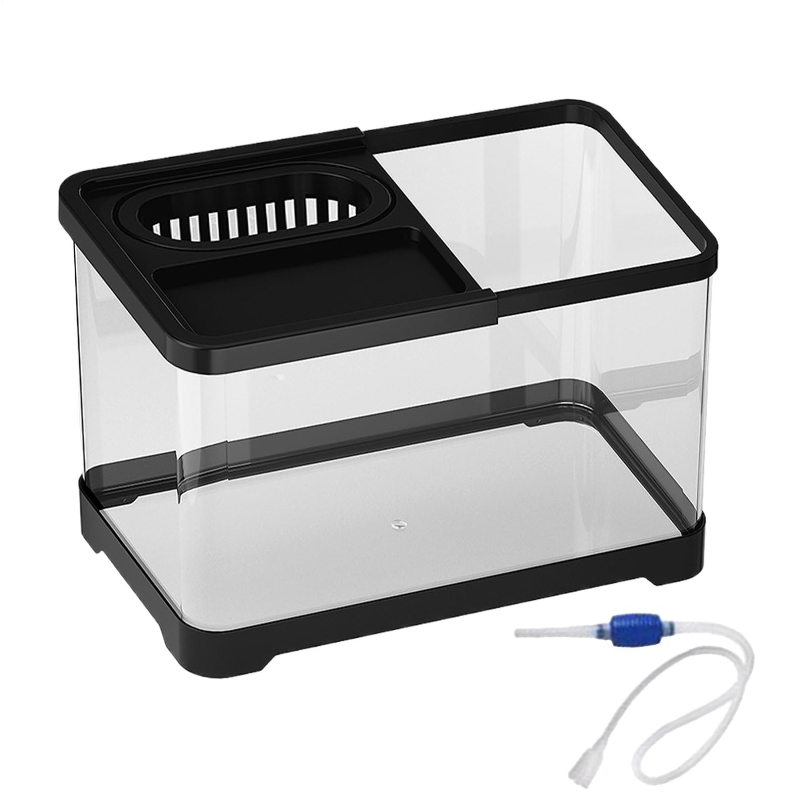 Pecera - Peceras Transparentes para Peces Betta con Filtro,Pecera Decorativa de Diseño para Decoración de Hogar Dormitorio Mesa Amantes de Mascotas Principiantes
