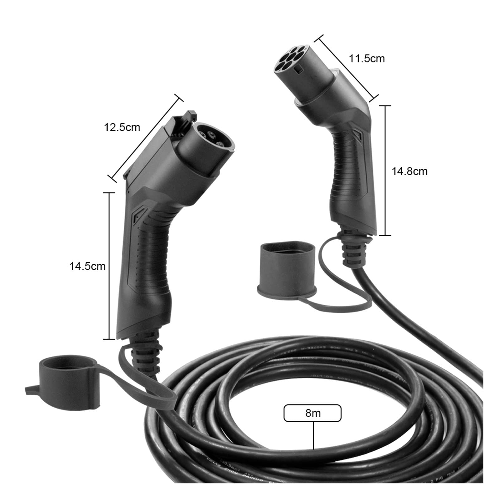 Kabel ładujący EV 16A 3,6KW do stacji ładowania samochodów elektrycznych typu 1 do 2, J1772 5M Bezpieczny i stabilny