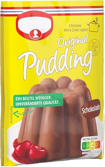 Chocolate Cooking Pudding Mix 2 x 44.5 g Sachets | Classic German Dessert Powder | Imported by DFB