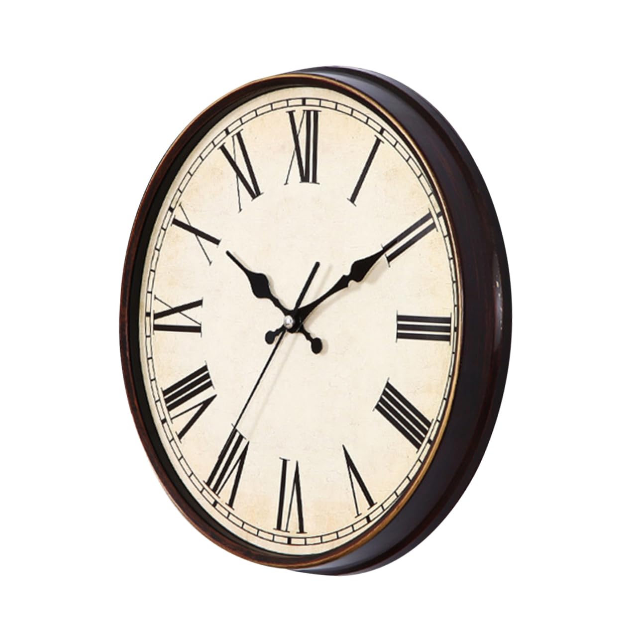 Horloge murale silencieuse vintage IMIKEYA ronde pour chambre sans bruit