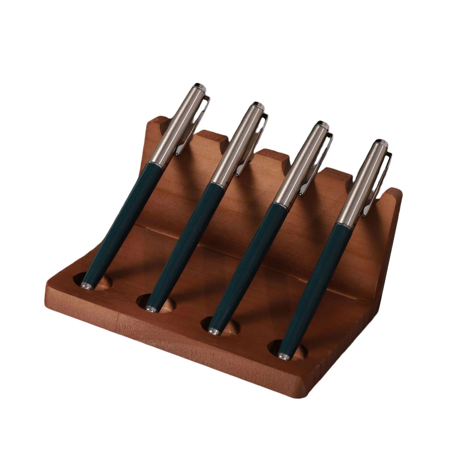 Kaeltsyn Multi Storage Wooden Pen Stand for Efficient Organization of Pens and Pencils on Any Desk Multifunctional Pen Storage