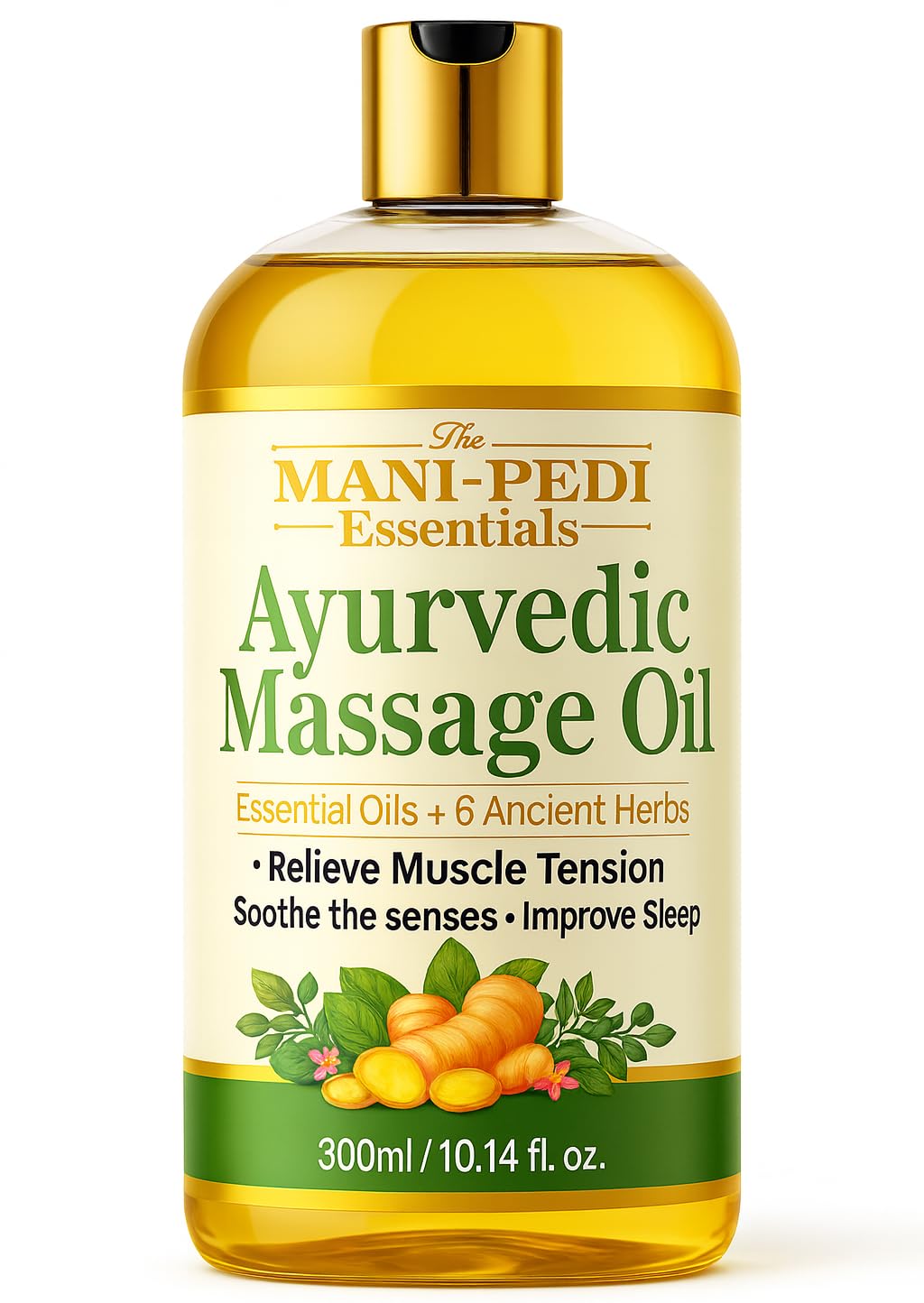 TMPE Ayurvedic Massage Oil enriched with 100% Natural Clove, Almond & Lemongrass Oils with 6 ancient herbs - 300ml. Relieves Muscle Tensions, Calms Nerves, Soothes the soul.