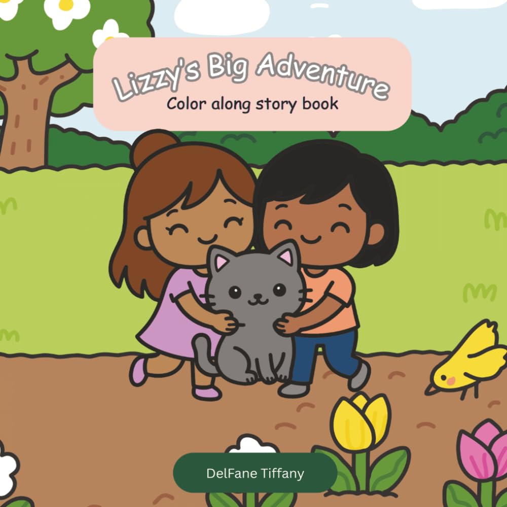Lizzy's Big Adventure Color Along Storybook: 8.5 x 8.5, 96 pages