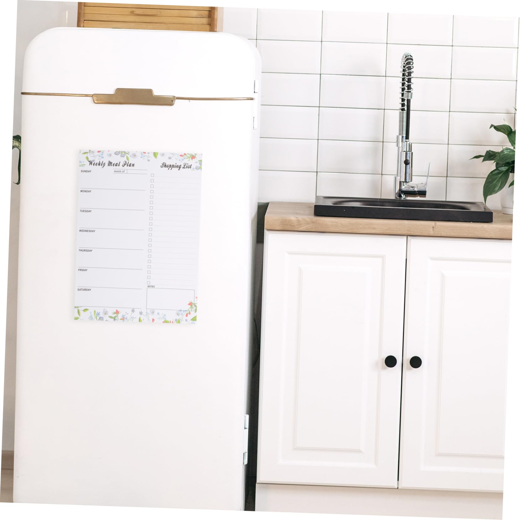 Planner Magnetico Settimanale per Frigo, 52 Fogli in Carta e Magnete