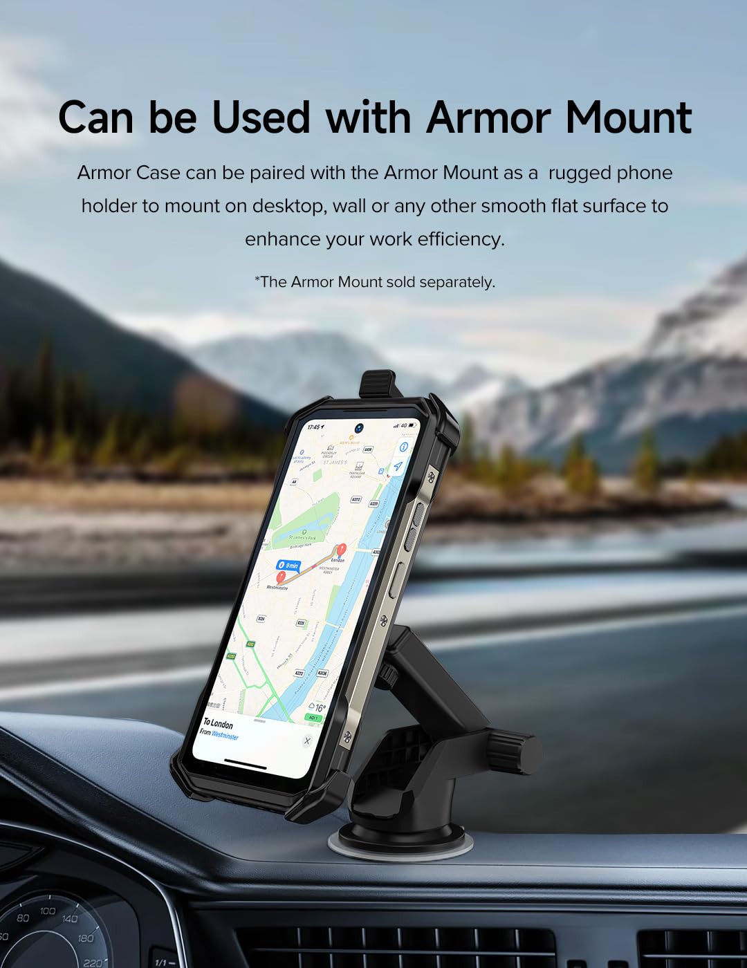 Support Voiture Ulefone Armor 18T Avec Chargeur - Neuf - K-S-Trade