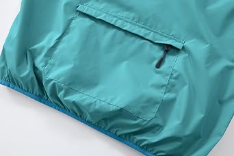 Men's Lightweight Waterproof Jacket Packable Windbreaker Running Coat