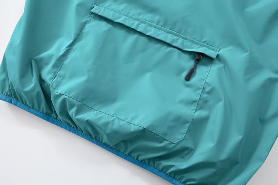 Men's Lightweight Waterproof Jacket Packable Windbreaker Running Coat