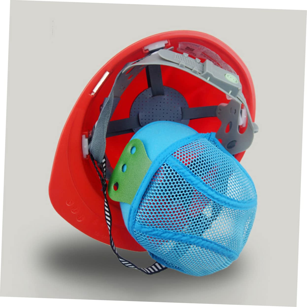 6 STK Blaues Futter Hüte Hardhat-Innenfutter aus Air-Mesh Schutzpolster für Helme Liner Sicherheitshelm Schweißband Sicherheitshelm Zubehör Helmfutter Helm-Mesh-Pads Polyester Blue