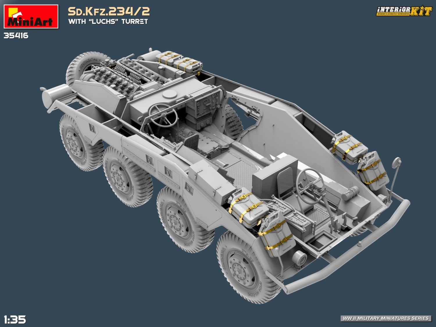 (MIN35416) - Miniart 1:35 - SD.Kfz.234/2 with 'Luchs' Turret (INT Kit)