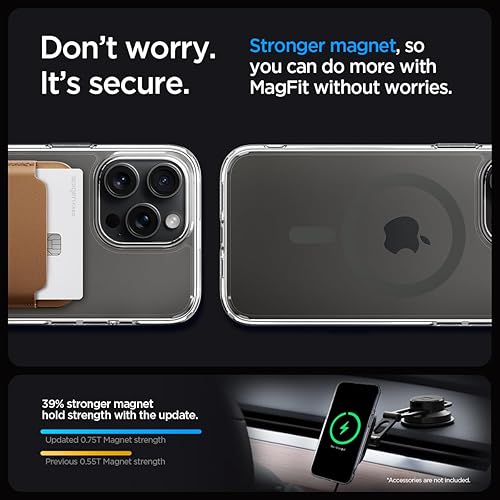 Miniatura 5 de Spigen MagFit - Funda magnética ultra híbrida diseñada para iPhone 15 Pro Max, compatible con MagSafe Anti-amarilleo Protección de grado militar