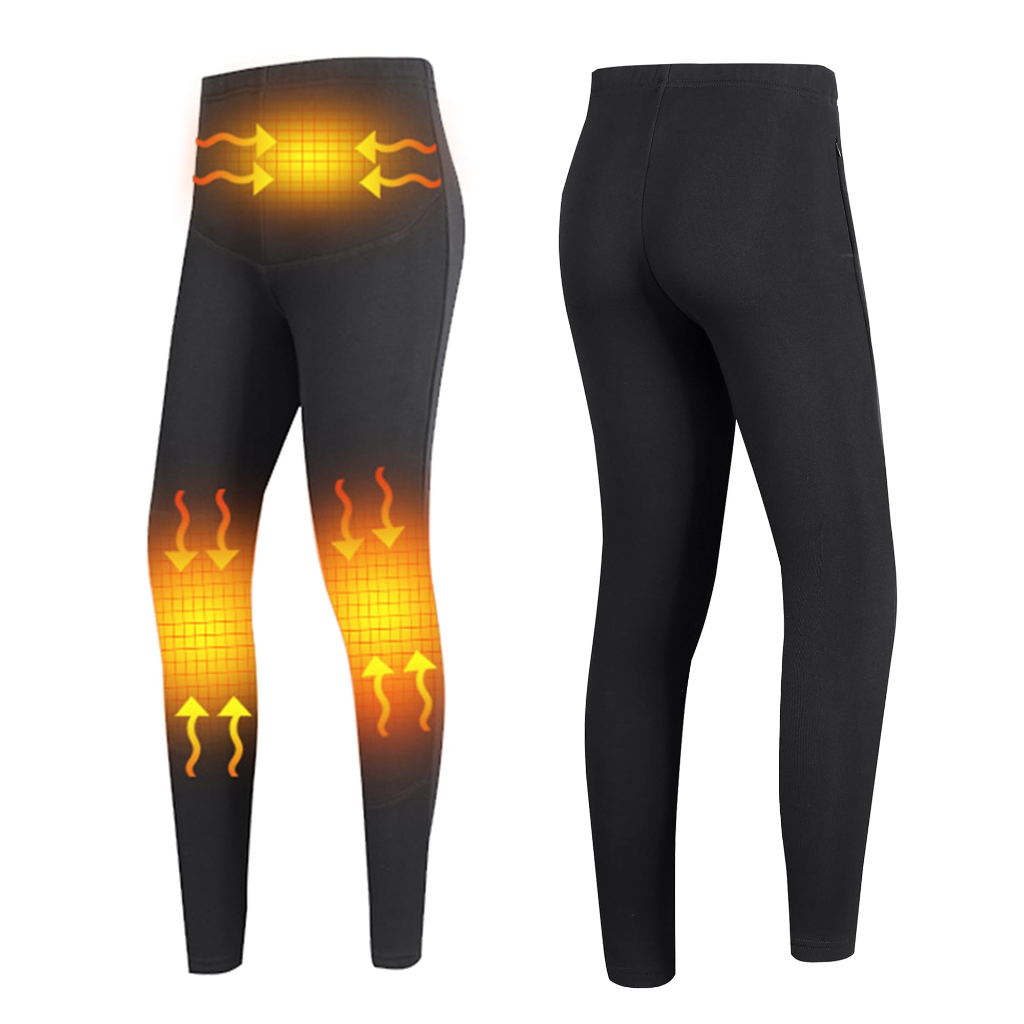Pantaloni Elettrici Riscaldati per Donne, Leggings Termici Elettrici con 3 Zone di Riscaldamento per Esterni, Calzoni Lunghi Caldi per Caccia