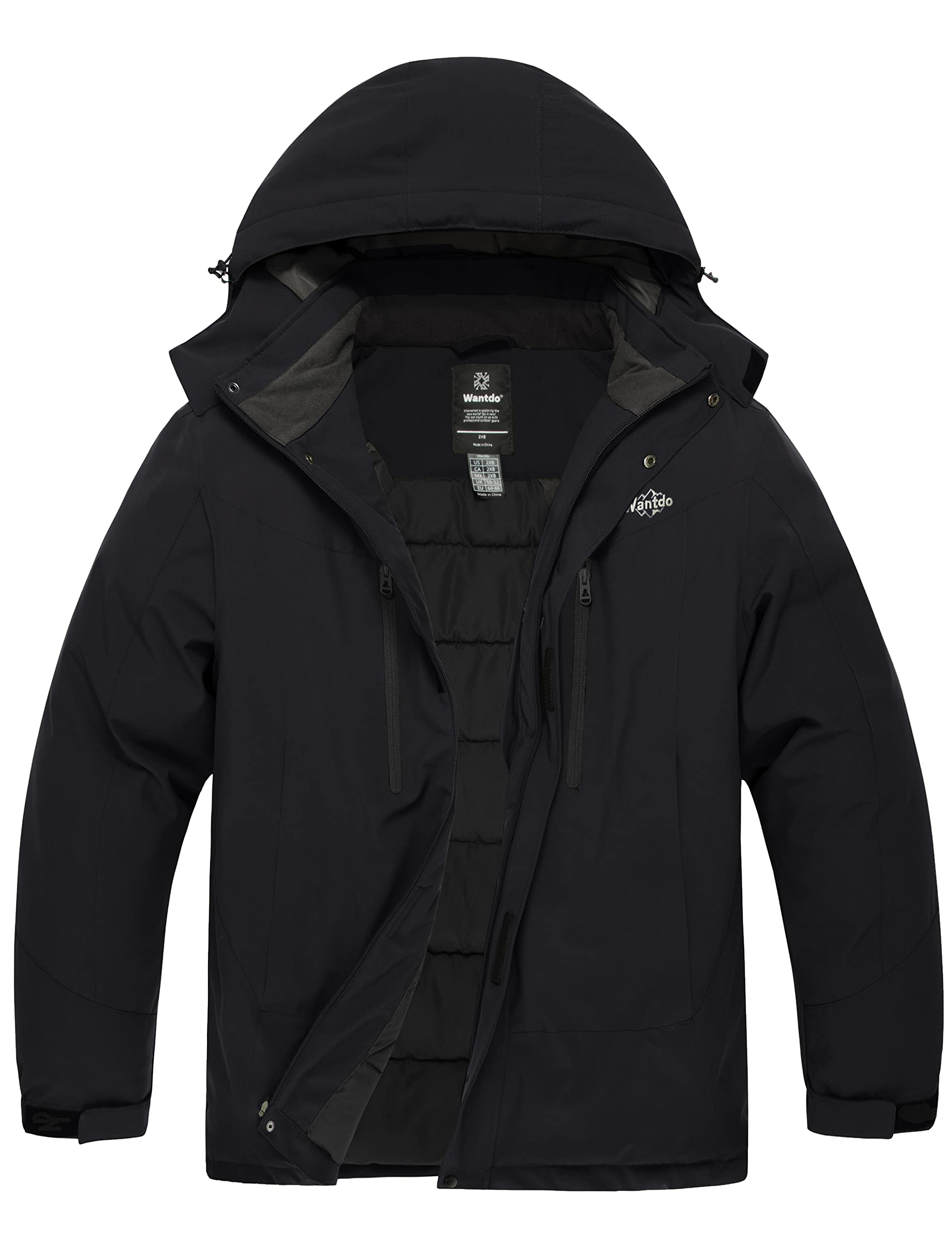 wantdo Men's Big and Tall Ski Jacket