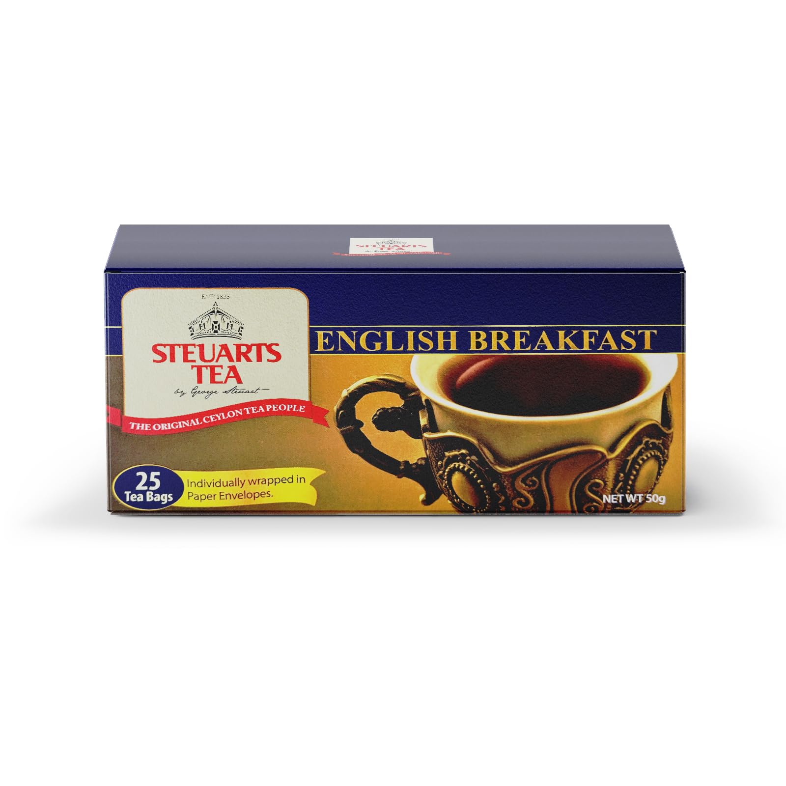 Steuarts Tea - Premium English Breakfast Tea 25 Tea Bags - 50g