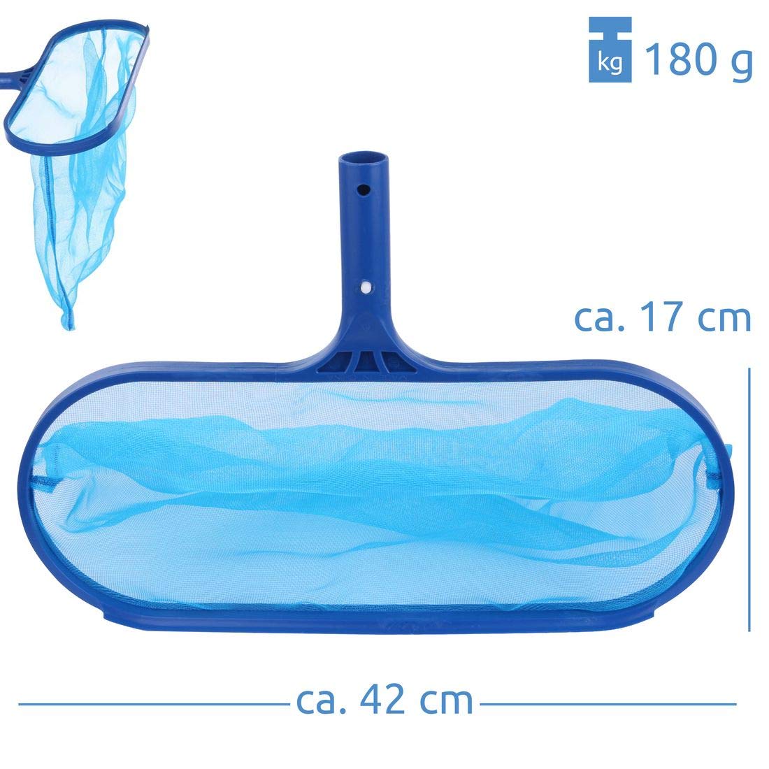 your GEAR Pool Reinigungsset PCS - 6-teiliges Set zur Poolreinigung mit Stange Kescher Bürste Bodensauger Dosierschwimmer