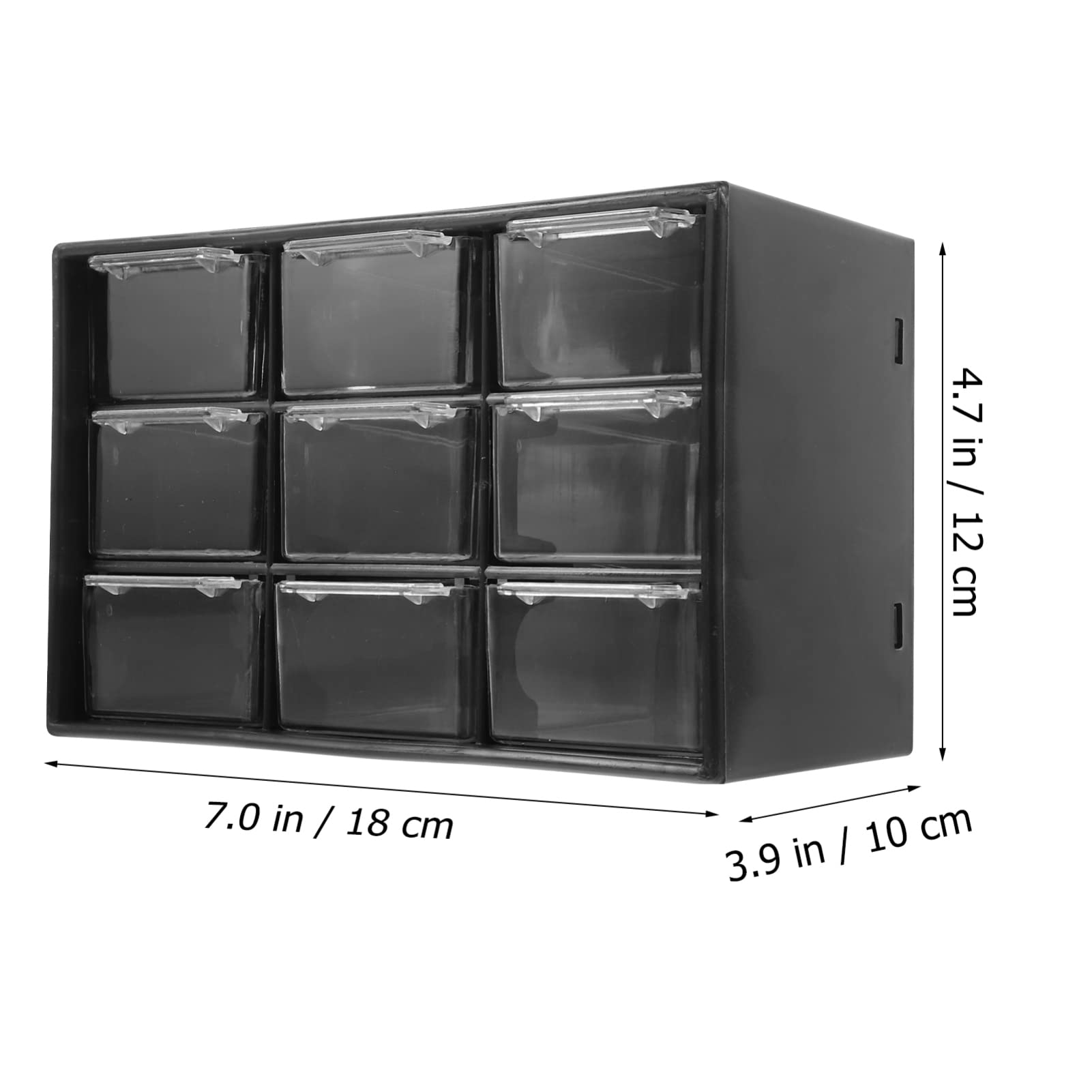 Organizer Per Cassetti 9 Cassetti In Plastica Trasparente, Multiuso Da Scrivania O A Parete Per Trucco, Ufficio E Piccoli Oggetti - 2