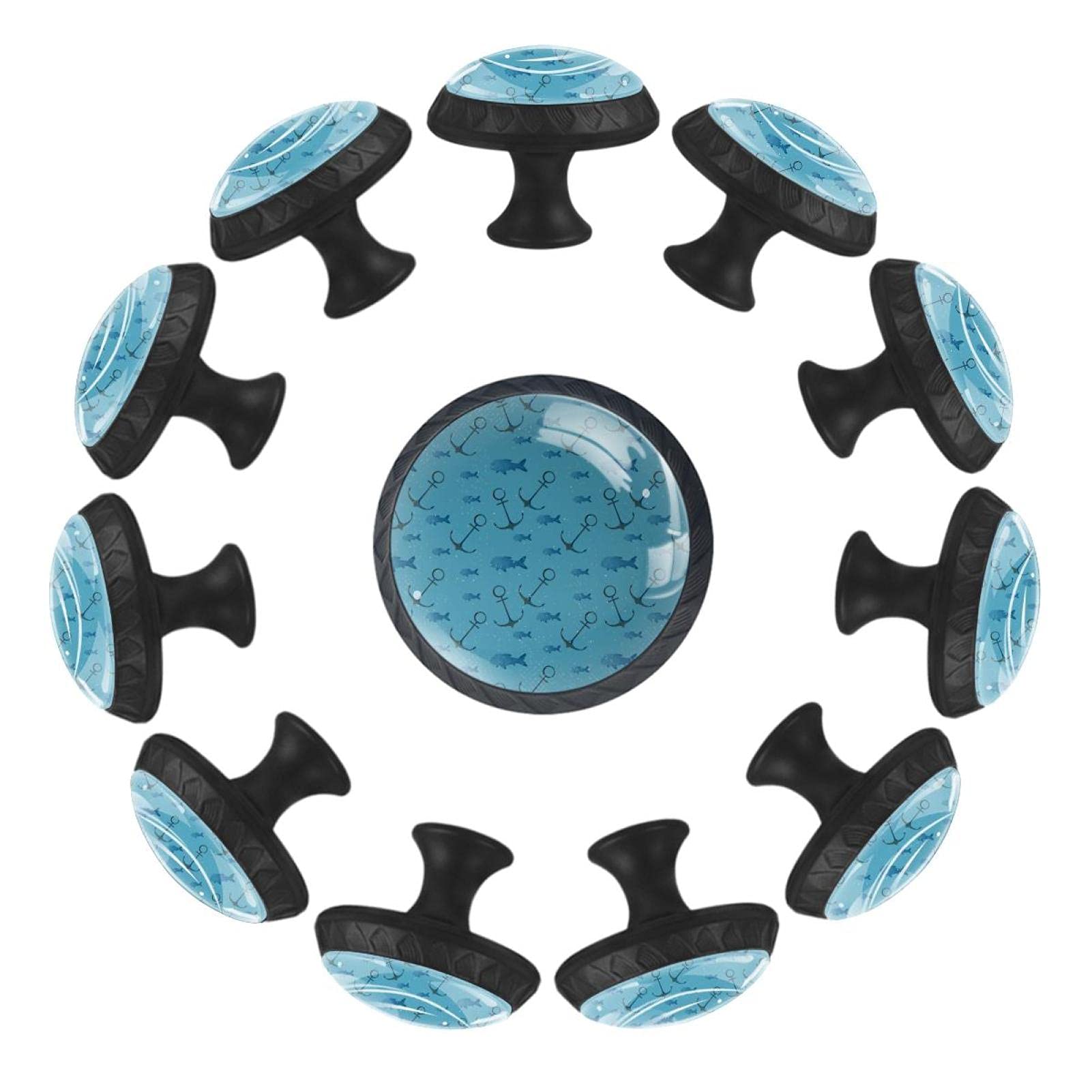 Boutons de tiroir ancre de bateau bois 35mm bouton meuble enfant rond