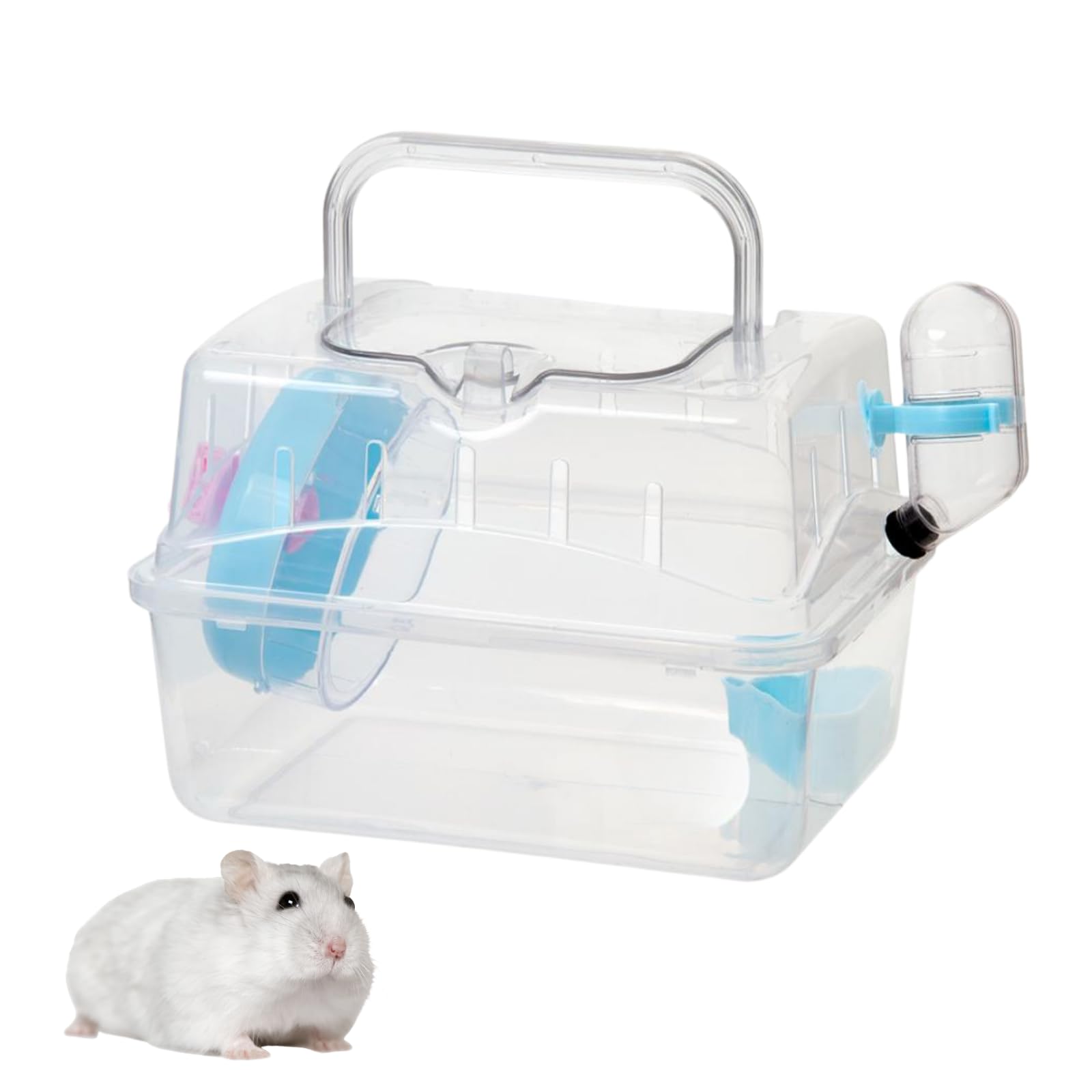 キャリーバッグ 小動物 キャリー 鳥 キャリー ハムスター頑丈で耐久性(水色) Amazon.co.jp: HAPPY SUGAR ハムスター キャリーケース 給水機付き