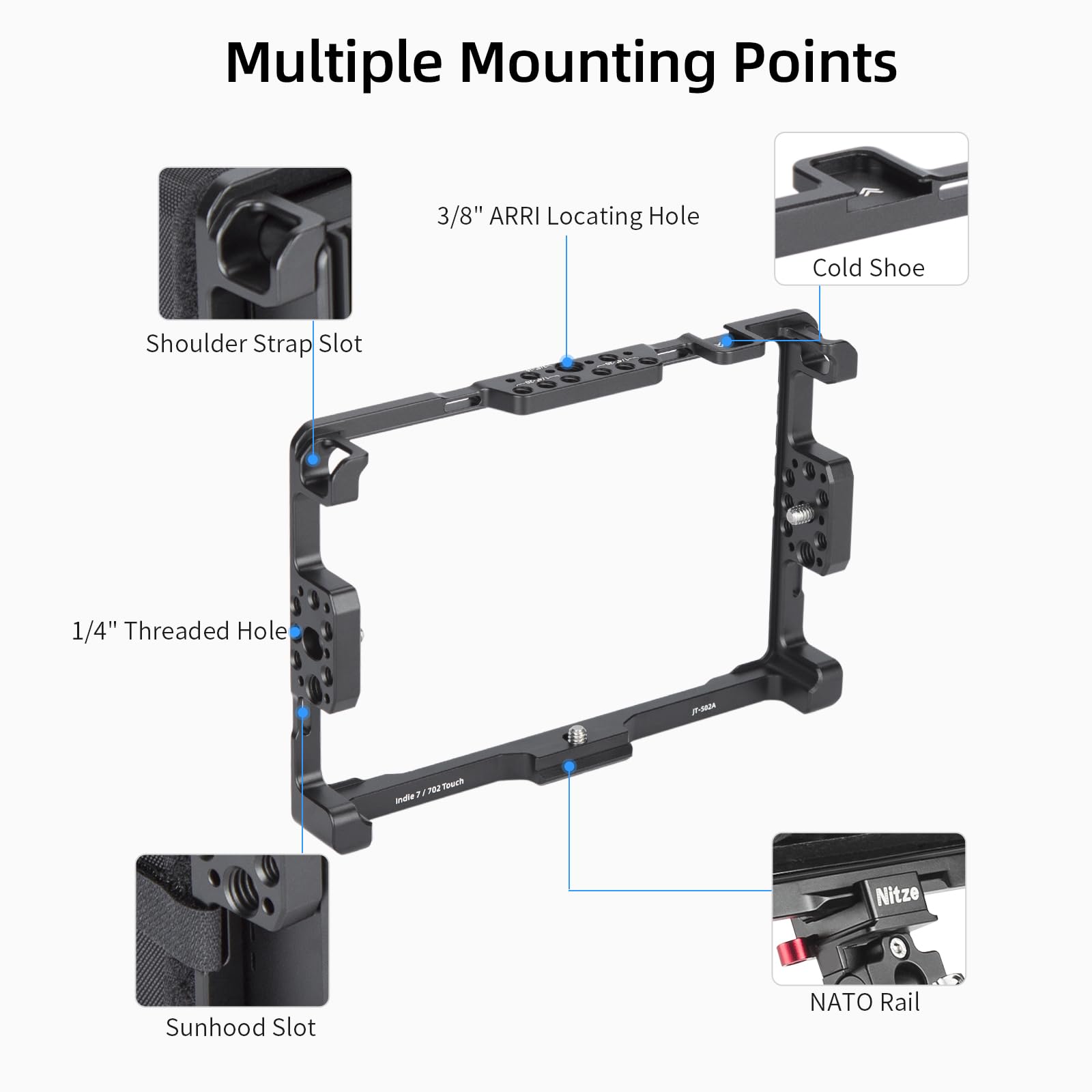 Nitze Cine 7 / Indie 7/702 Touch モニターケージ Amazon | Nitze Cine 7 / Indie 7/702 Touch 7インチモニター用