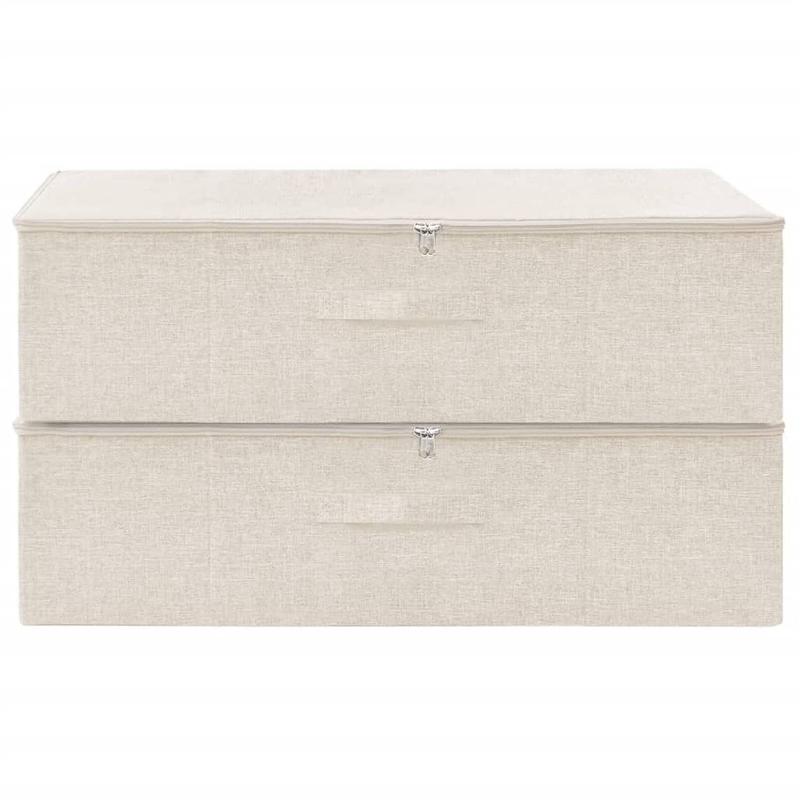ZEYUAN Aufbewahrungsboxen 2 STK Spielzeugkiste, Aufbewahrungskiste, Kleideraufbewahrung, Kleideraufbewahrung & Organisation, Stoff 70x40x18 cm Creme