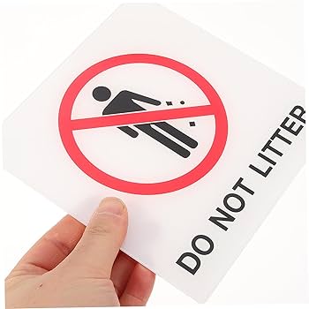 Amazon.co.jp: SUPVOX ポイ捨て禁止の標識 ノーダンピングサイン