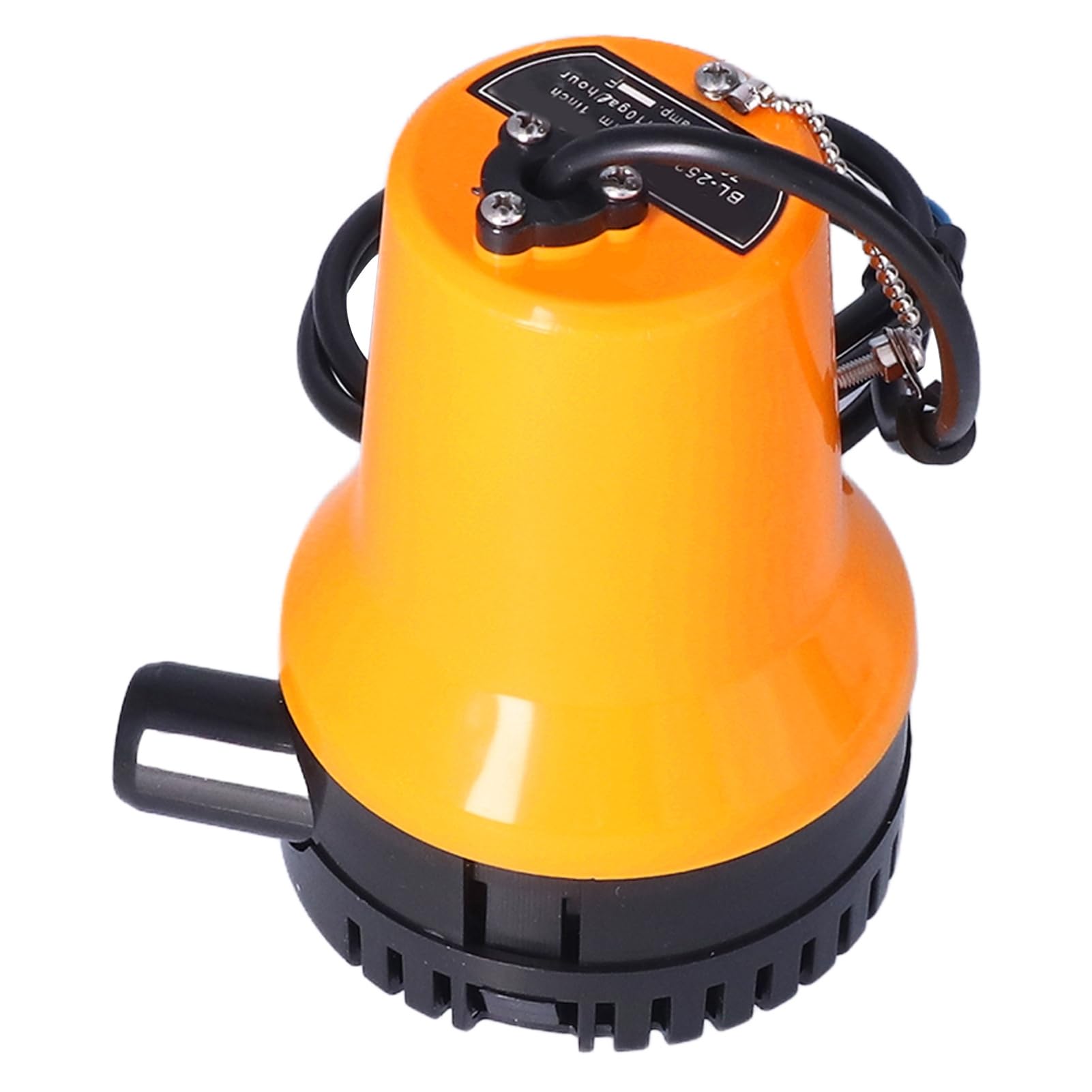 Keenso Bomba de Achique de 24 V Bomba de Agua Sumergible Eléctrica 60 W 7000 Rpm ABS Caucho Metálico 4,2 M3 H Salida de 25 Mm Elevación de 16,4 Pies para Barco Aspersor de Tierras de Cultivo de