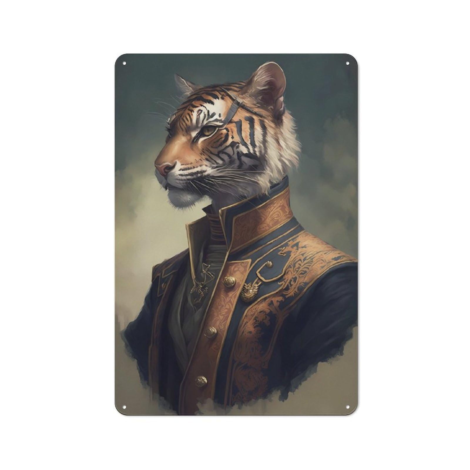 Junmoney Tiger Fantastical For Garden Room Or Summerhouse, Vintage Tin Sign 30X20cm, A Metal Wall Feature For Garden Rooms And Summerhouses