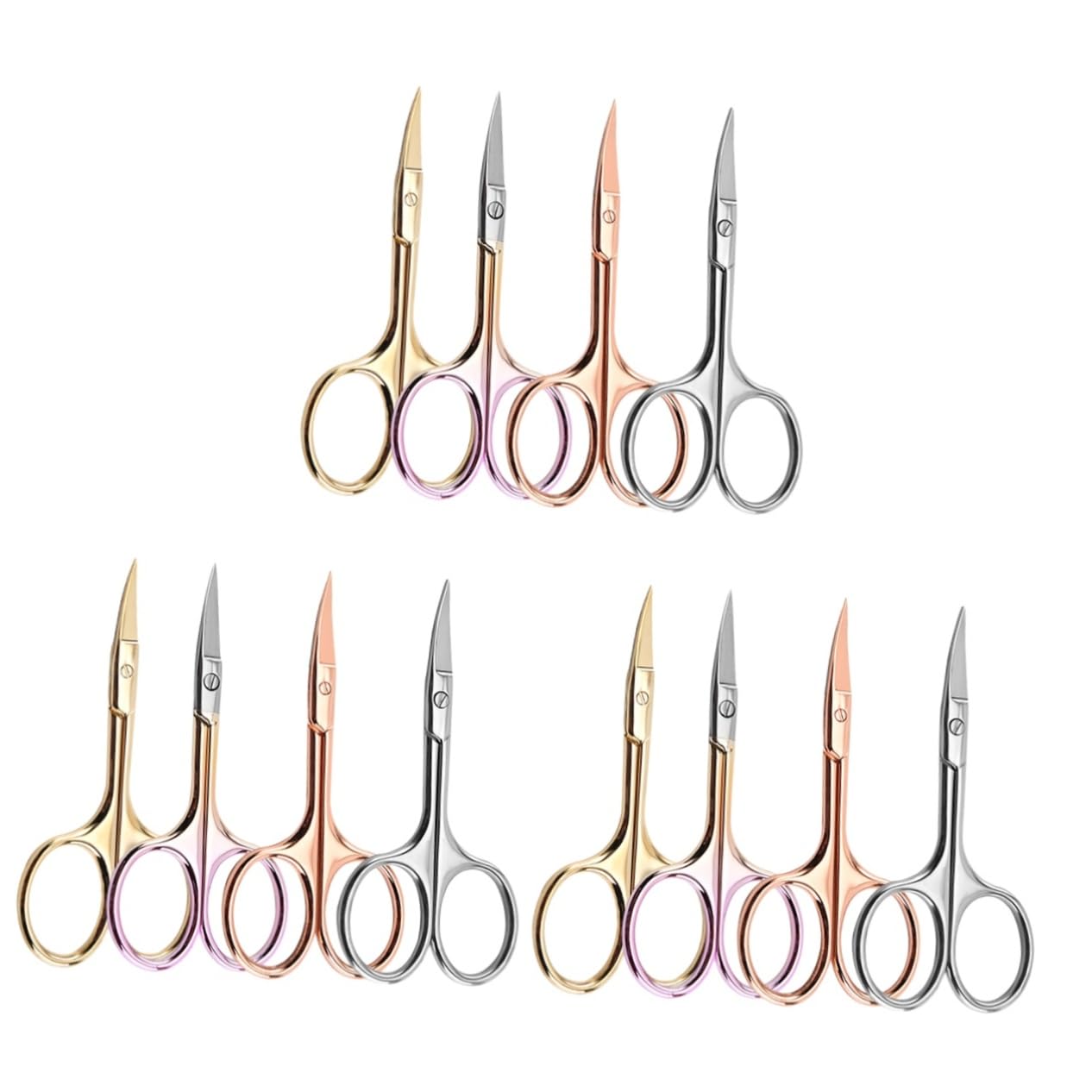 Healeved 12 Pz Forbici Da Barba Forbici Taglia Baffi Per Del Naso Da Uomo Per Sopracciglia Facciali Tagliacapelli Per Naso Da Uomo Bellezza Naso