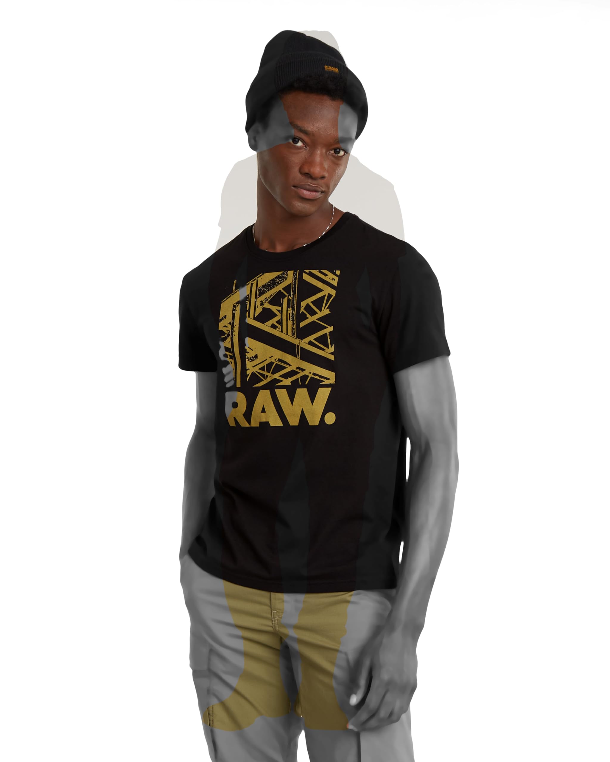 G-Star Men's RAW. Construction T-Shirt, Black (dk black D24685-C506-6484), XS