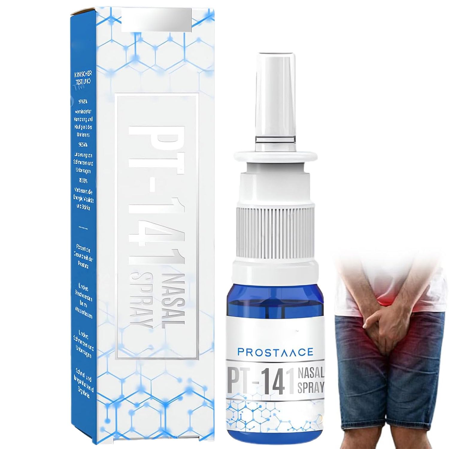 Pt141, PT-141, Pt 141 Peptide Nasal Spray, ProstaAce PT-141 Nasal Spray, Beeprosta Prostate Nasal Spray for Prostate Wellness, Pt-141 Peptide For Men, Pt141 Nasal Spray (1PCS)