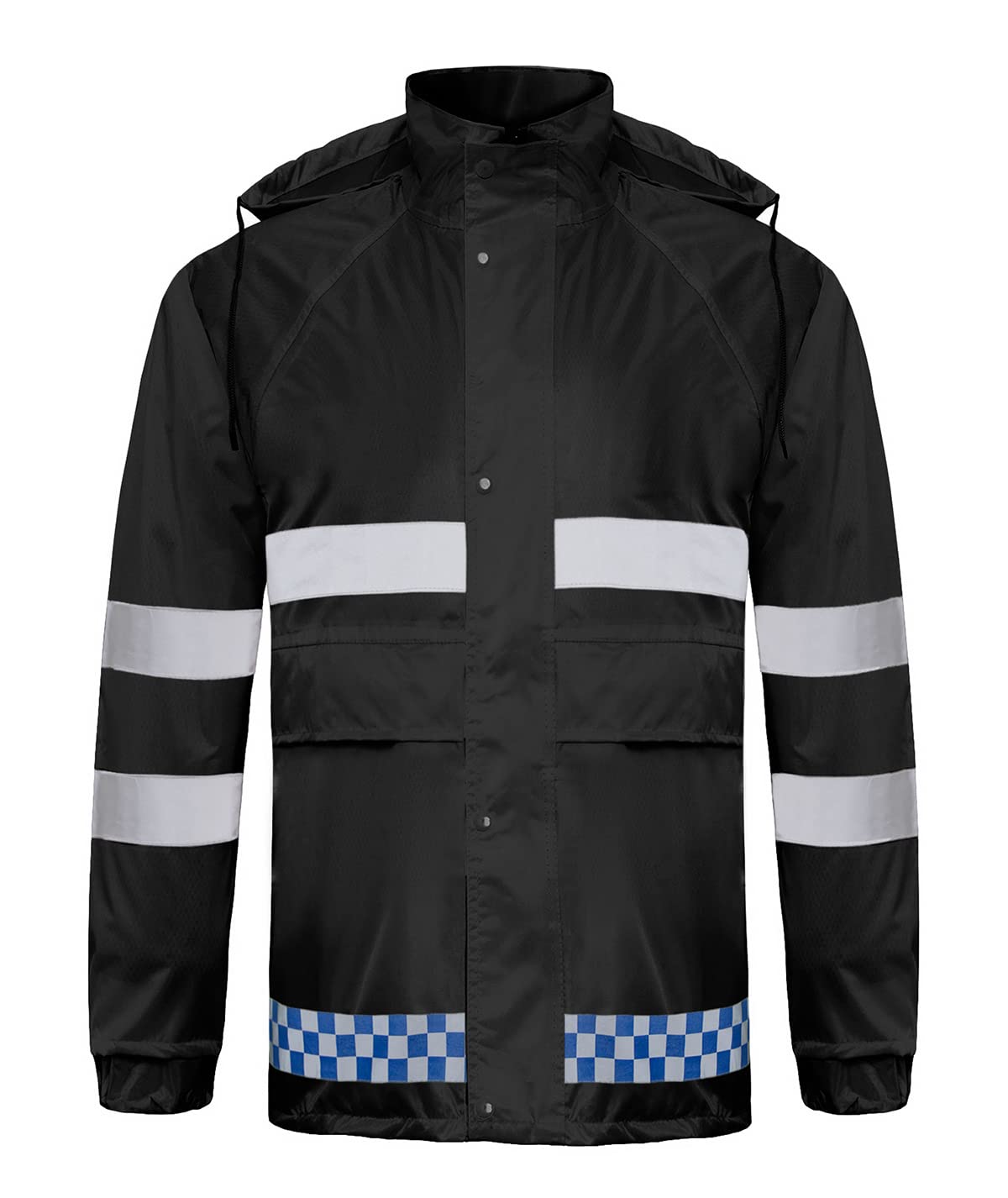 Herren Regenanzug mit Kapuze Reflektierender Winddicht Regenjacke und Regenhose Wasserdichter Arbeitskleidung Jacke und Hose Set für Herren