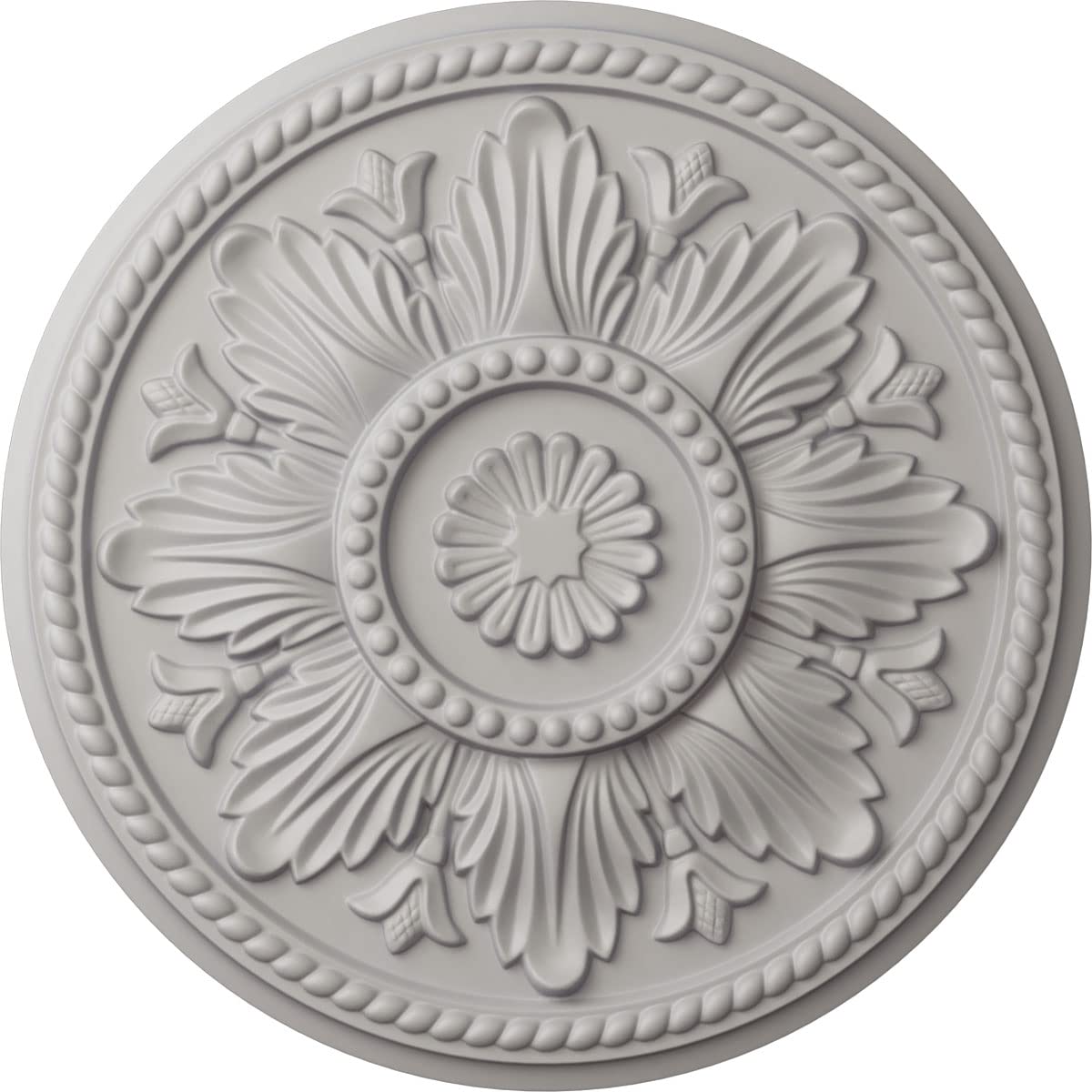 Ekena Millwork CM18EDUWF Edinburgh Ceiling Medallion, Ultra Pure White