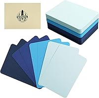 Moriquill 100 Sheets Blue ATC Cardstock 300gsm Acid-Free Rounded Corner Artist Trading Cards 2.5x3.5in for Journaling Scrapbook Crafts