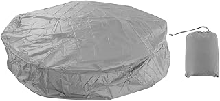 Banheira de hidromassagem Mobília ao ar livre Capa protetora contra poeira Capa de banheira redonda 190 Prata Poliéster Tafetá Capa impermeável para banheira de hidromassagem(灰色)
