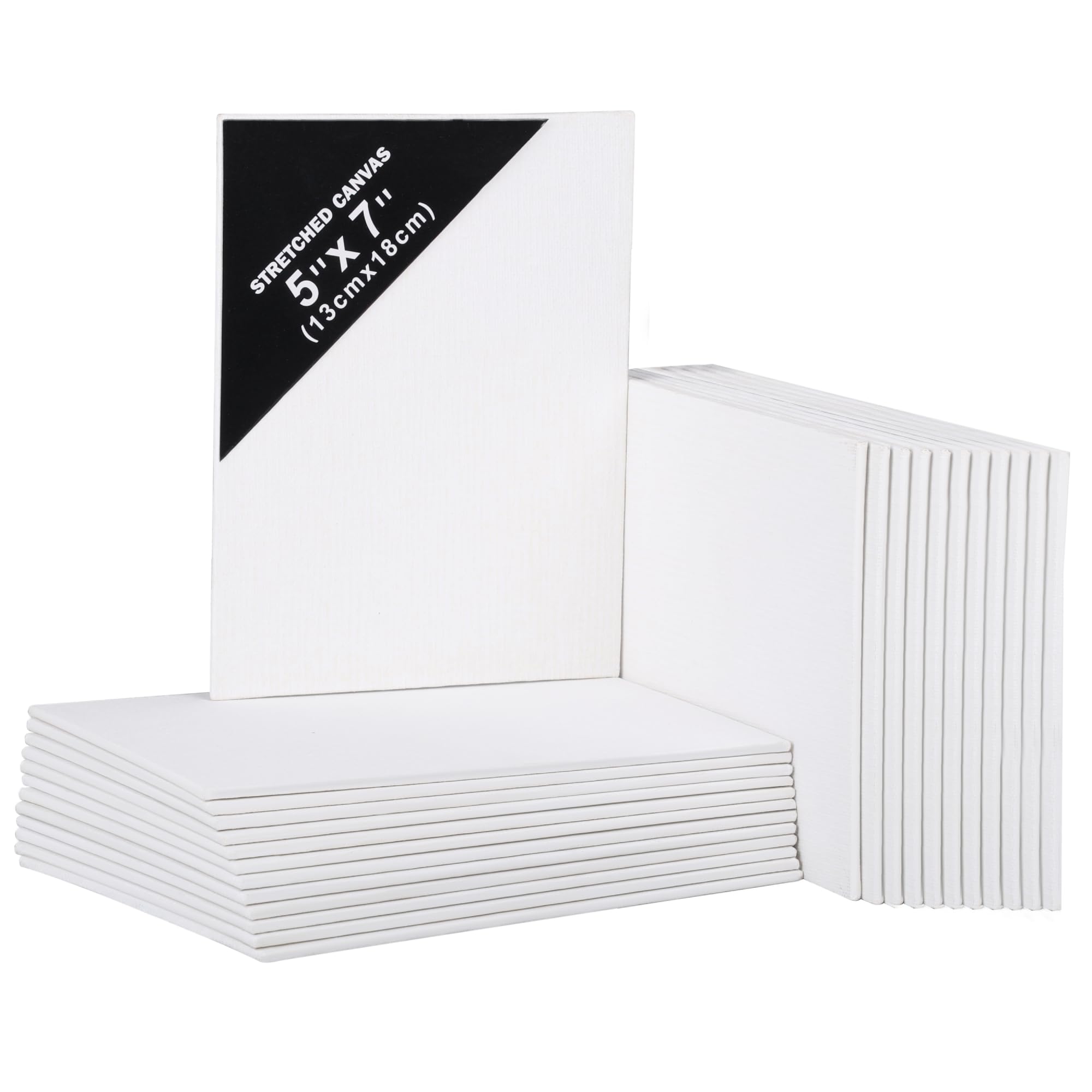 Koncci 10 stuks canvas om te schilderen, 20 x 25 cm (8''x10''), katoen, zuurvrij, blanco canvaspanelen voor acryl, olie en aquarel, voor professionele kunstenaar, hobbyschilders en beginners