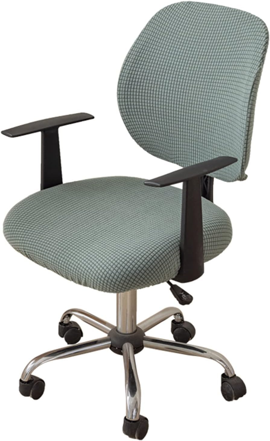 Office Chair Cover,Chair Protectors Computer Chair Covers, ,Split Stretch Spandex Seat Slipcover,Corn Silk Fabric Removable Washable Rotating Swivel Chair Protective Covers(No Chair),Blue,10PCS ( Colo