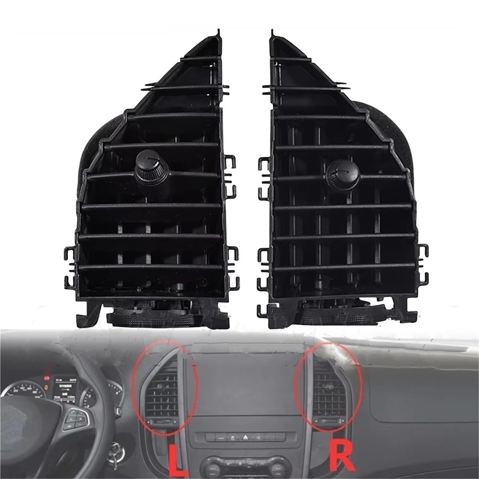 Bocchetta Aria Compatibile Con Mercedes Per Vito 2017 2018 2019 2020 2021 2022 2023 Climatizzatore Per Cruscotto Anteriore Dell'auto OEM: A4478300654