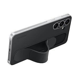 SAMSUNG Galaxy S25 FE Standing Grip Phone Case, Protective Cover with Stand, Hands Free, Secure Grip, Soft, Comfortable Design, US Version, Black